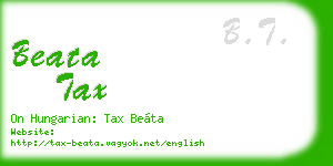 beata tax business card
